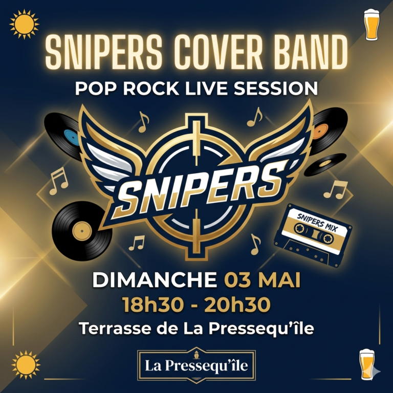 Affiche concert Snipers Cover Band à La Pressequ'île Claouey Bassin d'Arcachon