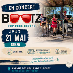 Affiche du concert Bootz à La Pressequ’île à Claouey