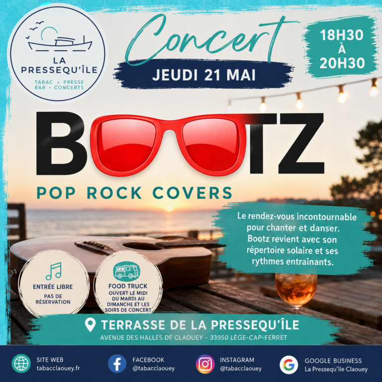 Bootz le 21 mai a la Pressequ'île - Claouey
