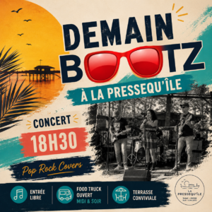 Affiche du concert Bootz à La Pressequ’île à Claouey