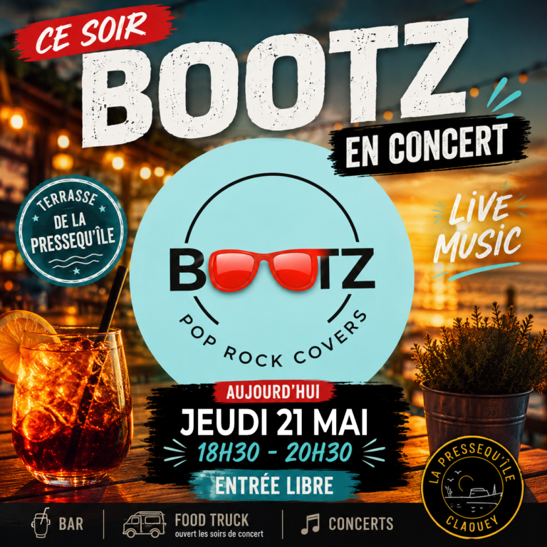 Bootz - 21 mai - La Pressequ'île Claouey - ce soir