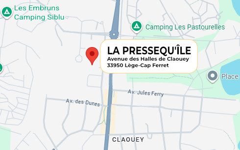 Plan d'accès La Pressequ'île à Claouey